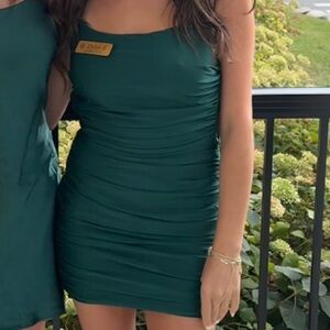 Lulu's Chic Emerald Mini Dress